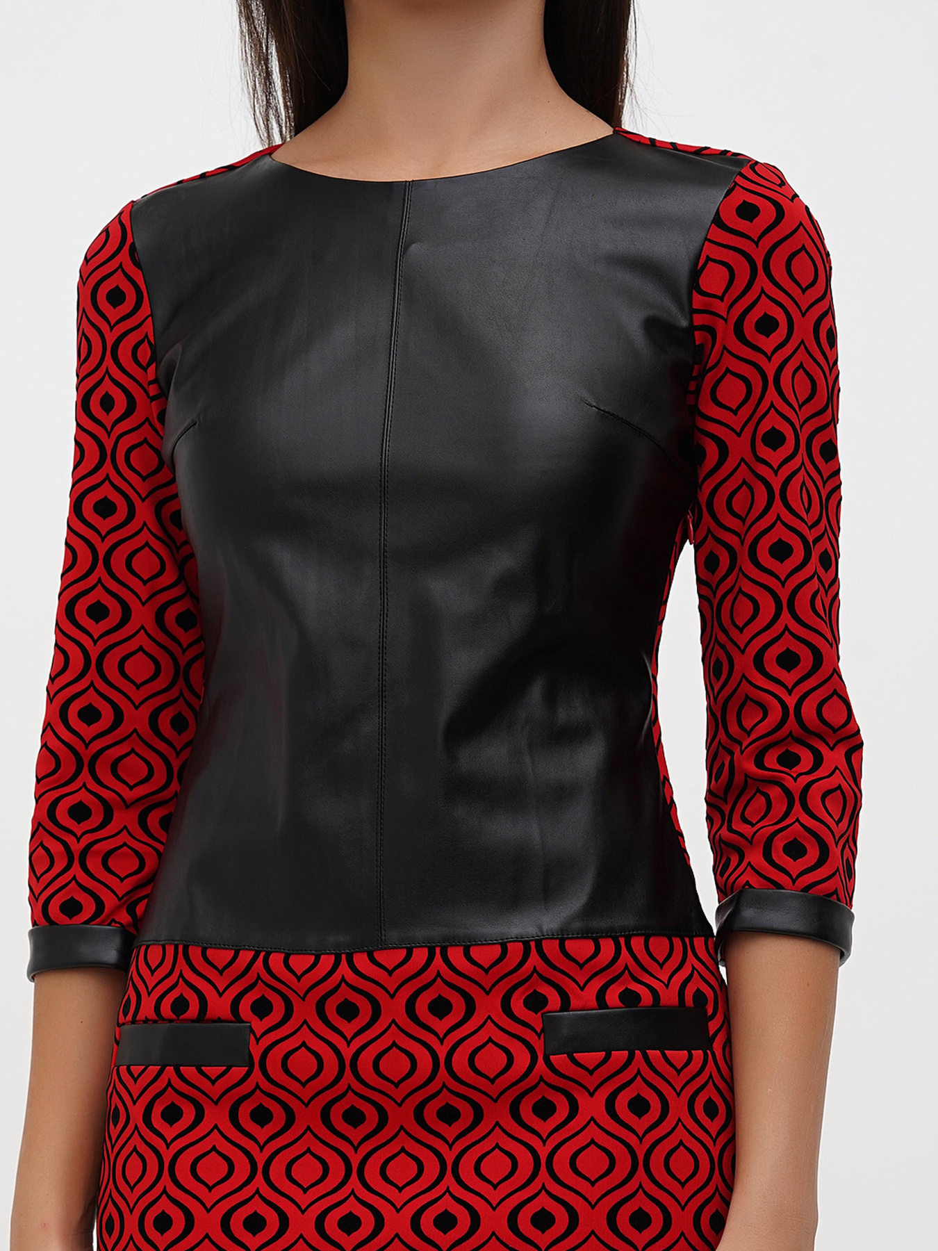 Платье мини Sassofono модель A271-SC-3465_красный Фото