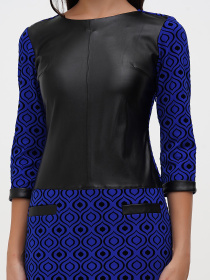 Платье мини Sassofono модель A271-SC-3465_голубой Фото