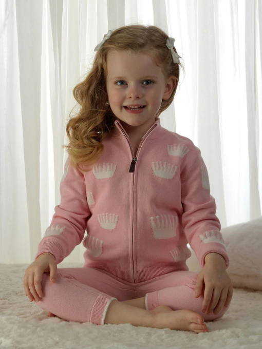 Повседневный костюм Rachel Riley Crown Intarsia модель GSE109PKABK-PNK Фото