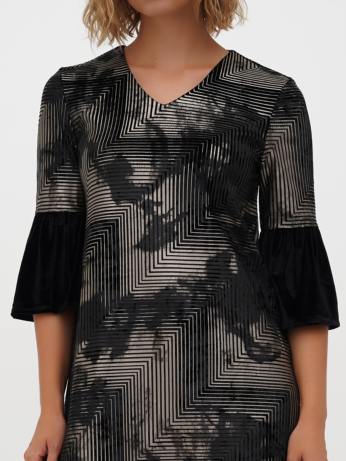 Платье миди Sassofono модель A271-SC-1909_золотой Фото