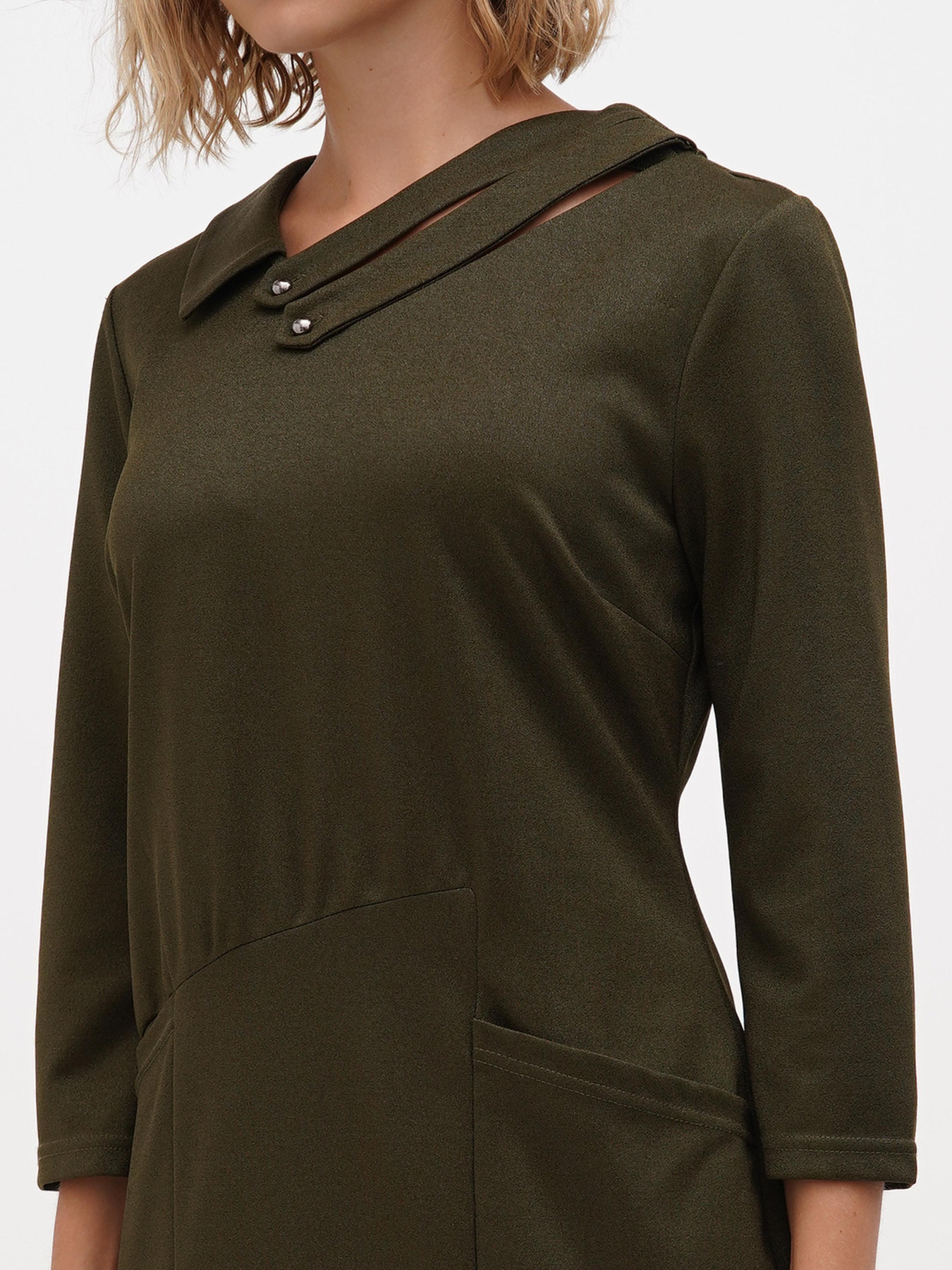 Сукня міні Sassofono модель A271-SC-3446_хаки Фото