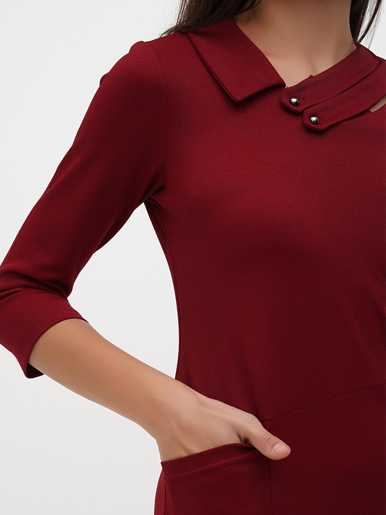 Сукня міні Sassofono модель A271-SC-3446_бордовый Фото