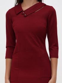 Сукня міні Sassofono модель A271-SC-3446_бордовый Фото