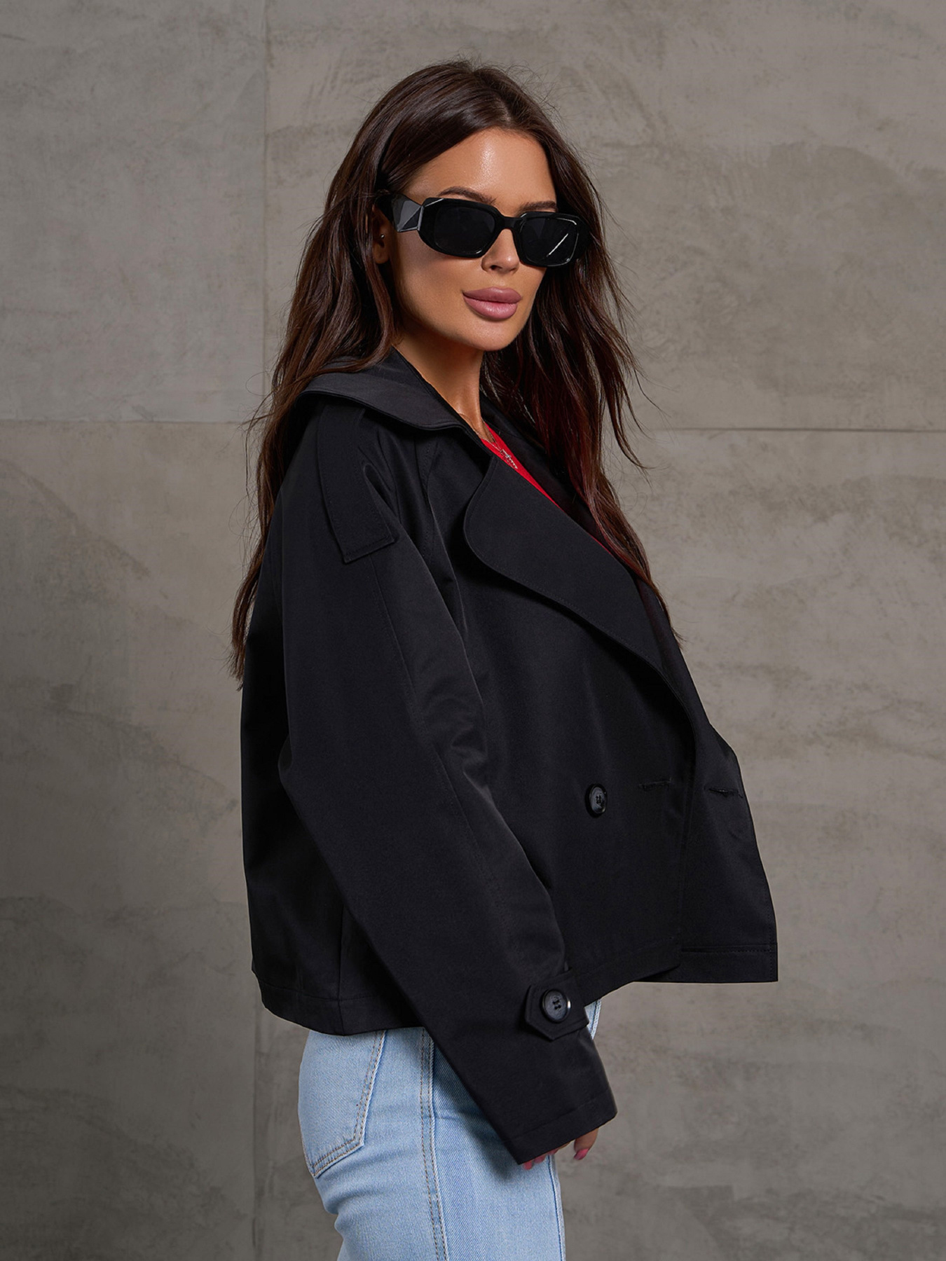 Тренч ISSA Plus модель 14881_черный Тренч ISSA Plus модель 14881_черный Фото