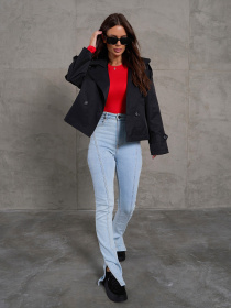 Тренч ISSA Plus модель 14881_черный Тренч ISSA Plus модель 14881_черный Фото