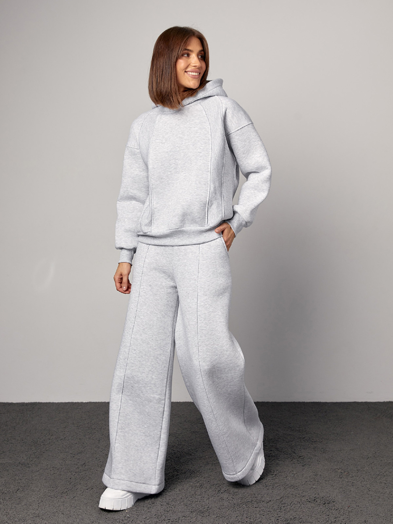 Повседневный костюм ISSA Plus модель 14863_светло_серый Фото