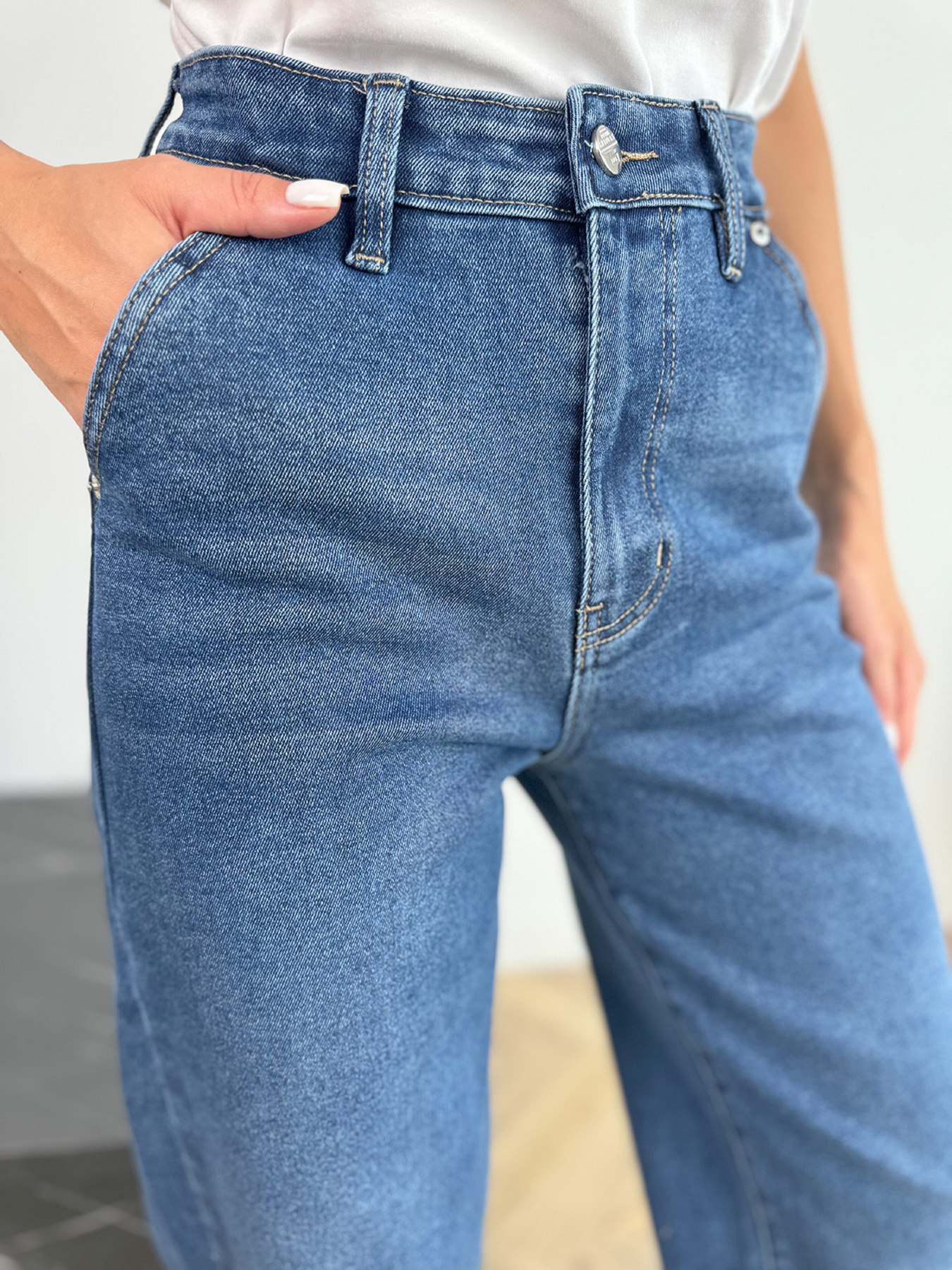 Бойфренди ISSA Plus модель WN20-683_синий Фото