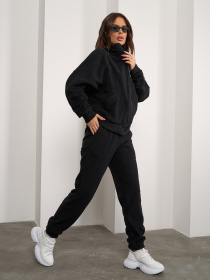 Повседневный костюм ISSA Plus модель 14866_черный Повседневный костюм ISSA Plus модель 14866_черный Фото