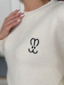 Джемпер ISSA Plus модель WN20-667_молочный Фото