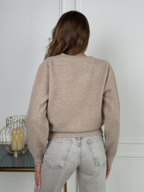 Джемпер ISSA Plus модель WN20-667_бежевый Фото