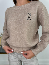 Джемпер ISSA Plus модель WN20-667_бежевый Фото