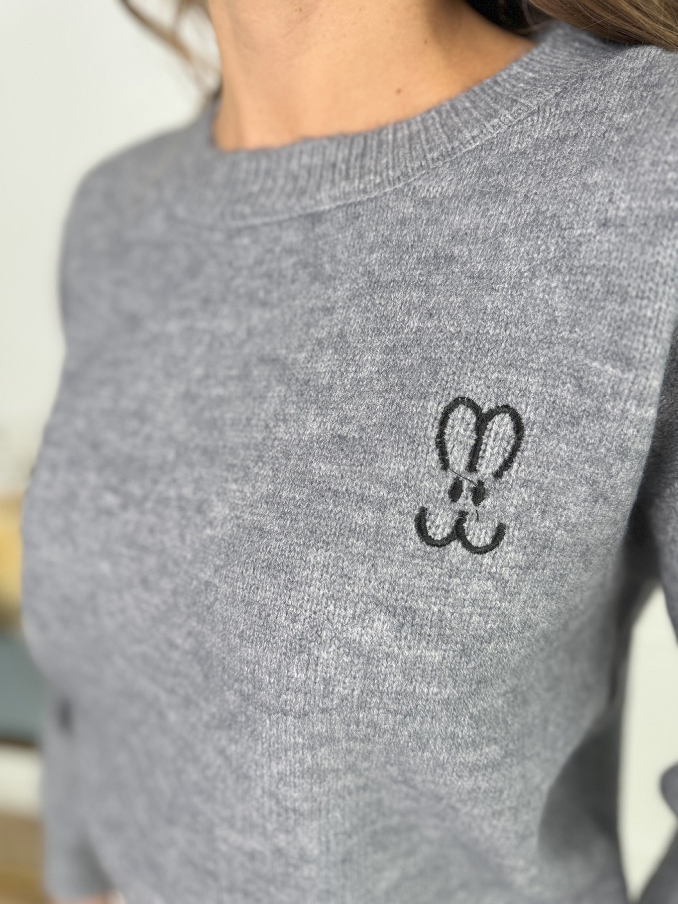 Джемпер ISSA Plus модель WN20-667_серый Фото