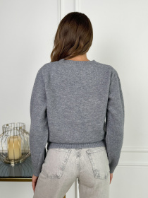 Джемпер ISSA Plus модель WN20-667_серый Фото