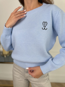 Джемпер ISSA Plus модель WN20-667_голубой Фото