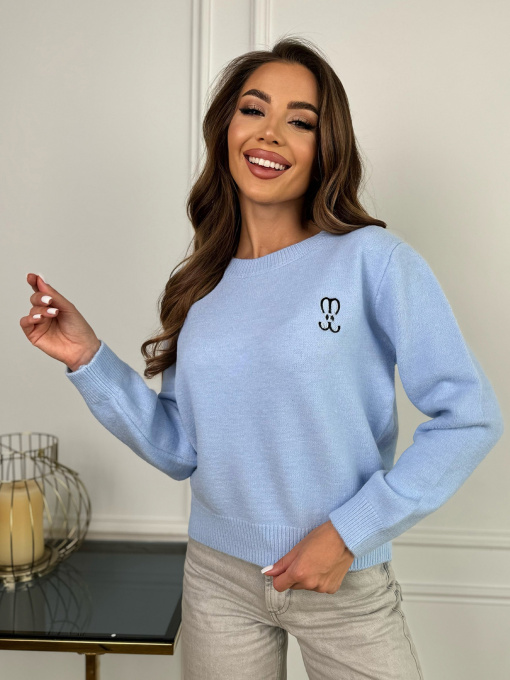 Джемпер ISSA Plus модель WN20-667_голубой Фото