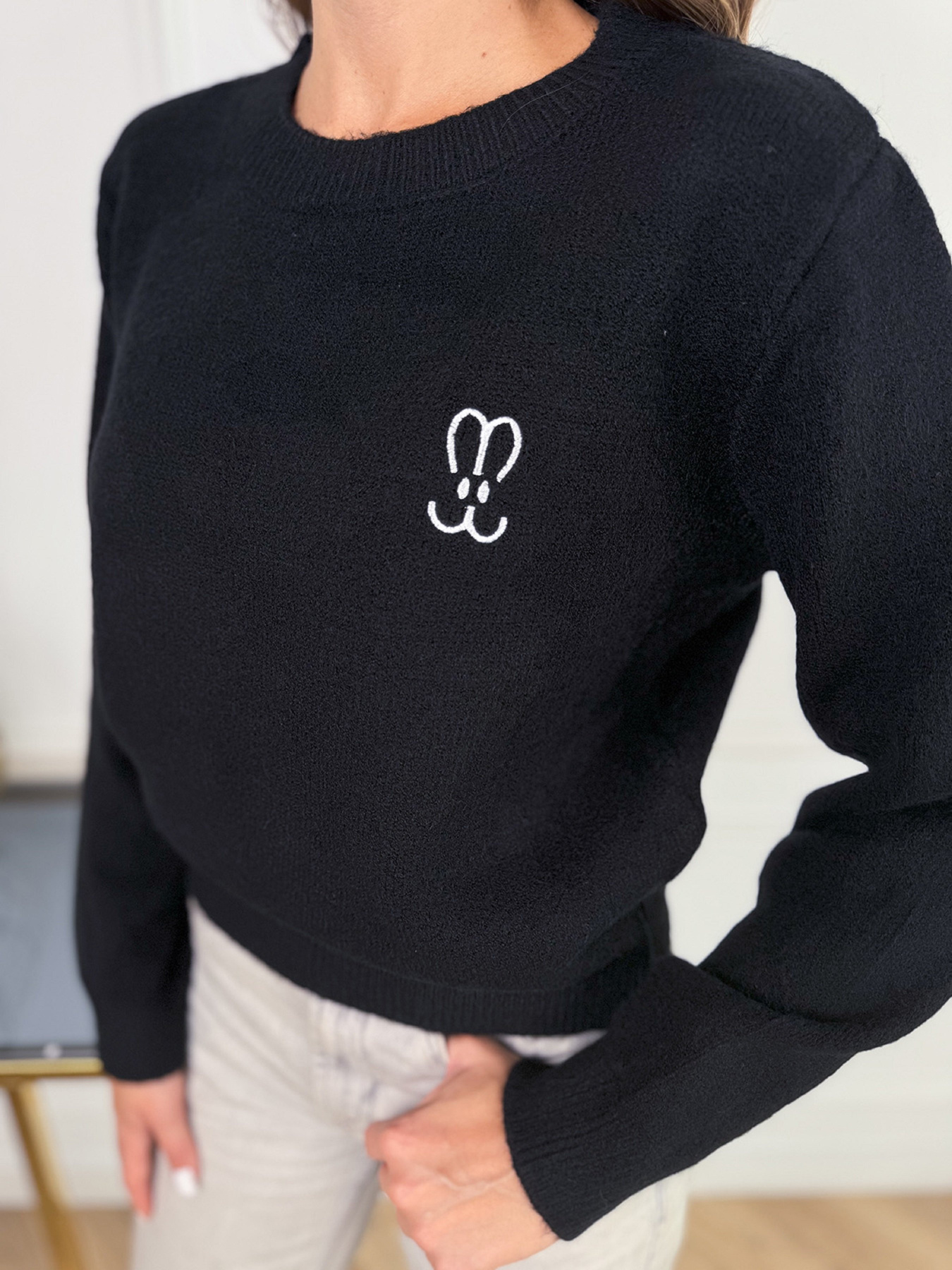 Джемпер ISSA Plus модель WN20-667_черный Фото