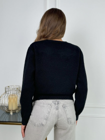 Джемпер ISSA Plus модель WN20-667_черный Фото