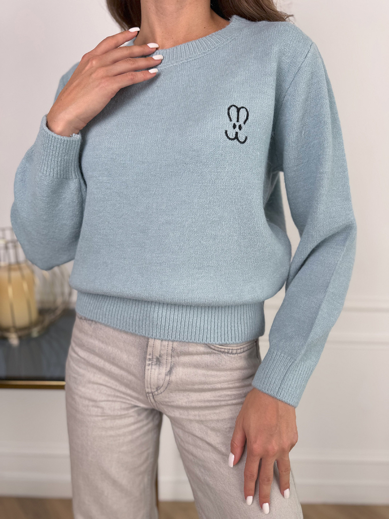 Джемпер ISSA Plus модель WN20-667_мятный Фото