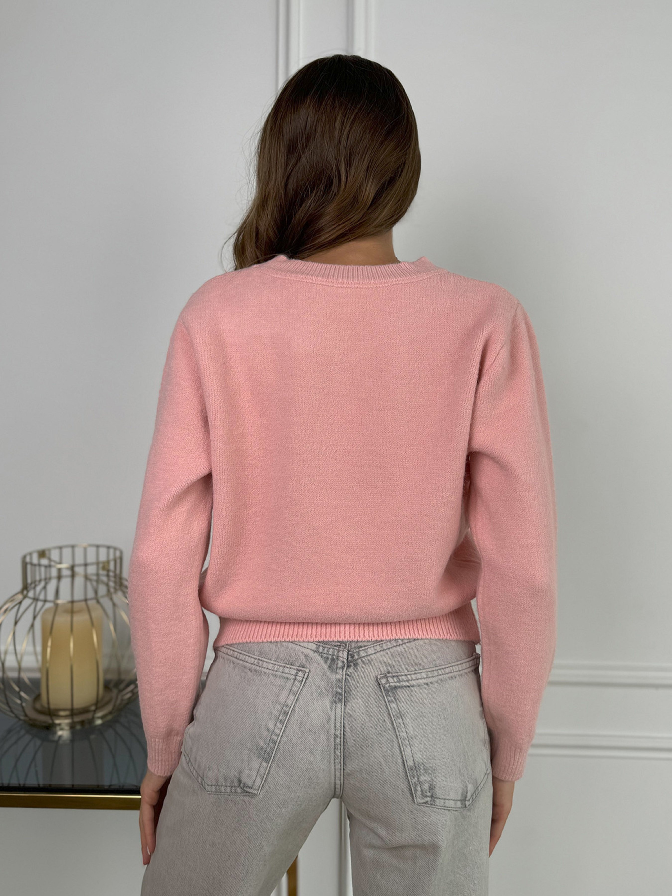 Джемпер ISSA Plus модель WN20-667_розовый Фото