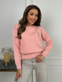 Джемпер ISSA Plus модель WN20-667_розовый Фото