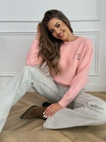 Джемпер ISSA Plus модель WN20-667_розовый Фото