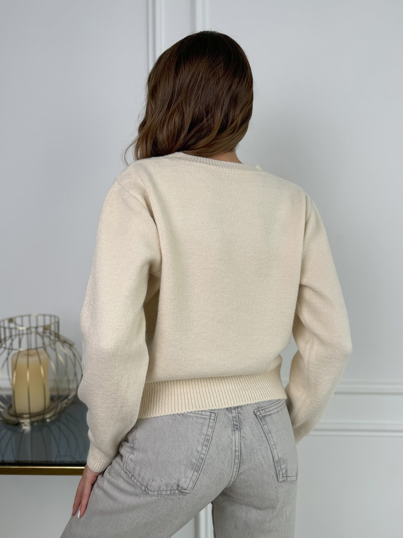 Джемпер ISSA Plus модель WN20-667_светло_бежевый Фото