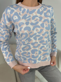 Джемпер ISSA Plus модель WN20-668_голубой_розовый Фото