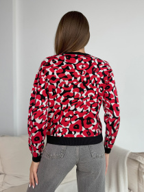 Джемпер ISSA Plus модель WN20-668_красный_черный Фото