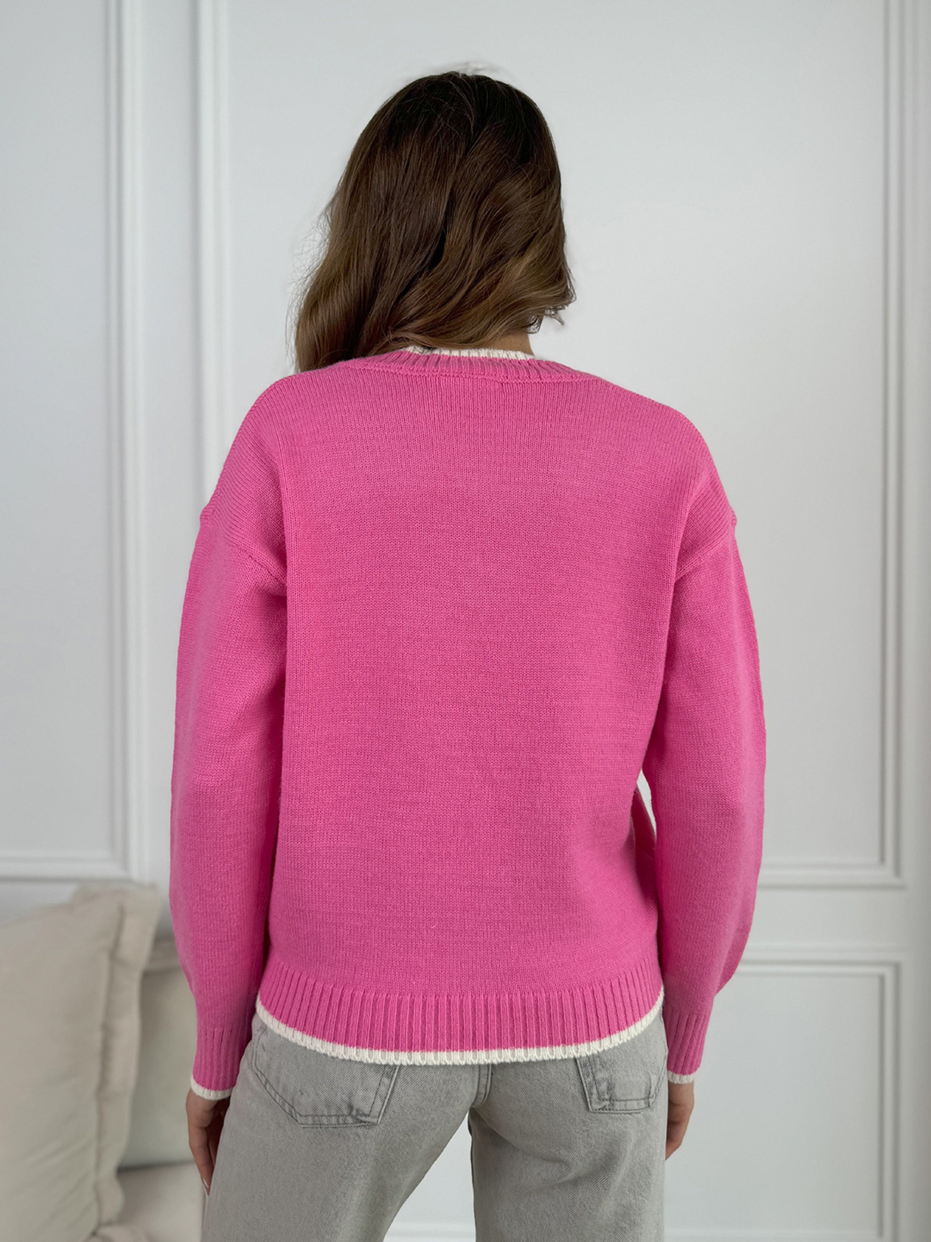 Джемпер ISSA Plus модель WN20-669_малиновый Фото