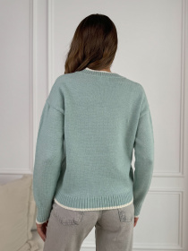 Джемпер ISSA Plus модель WN20-669_мятный Фото