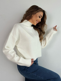 Светр ISSA Plus модель WN20-670_молочный Фото