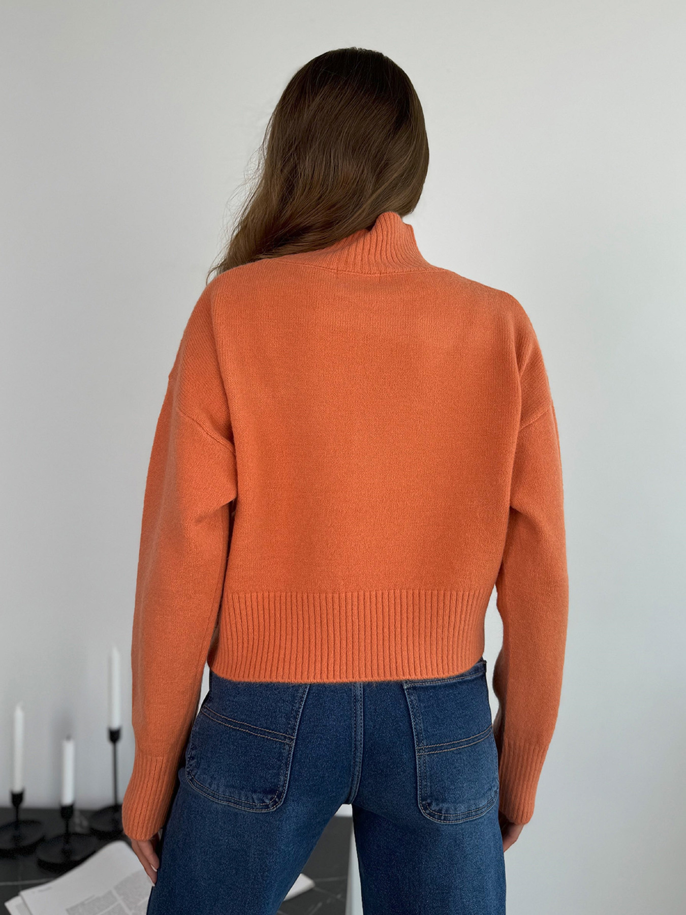 Свитер ISSA Plus модель WN20-670_оранжевый Фото