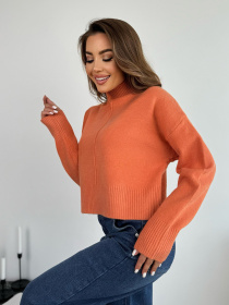 Свитер ISSA Plus модель WN20-670_оранжевый Фото