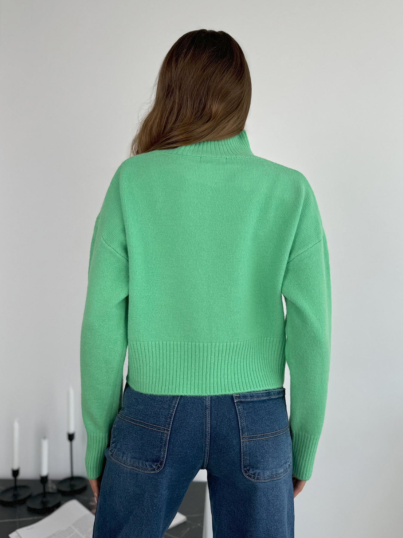 Свитер ISSA Plus модель WN20-670_зеленый Фото