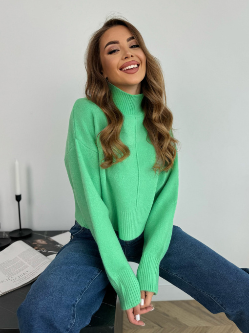 Свитер ISSA Plus модель WN20-670_зеленый Фото