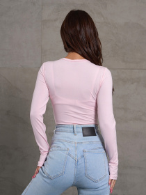 Лонгслів ISSA Plus модель 14865_розовый Фото