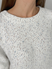 Джемпер ISSA Plus модель WN20-671_молочный Фото