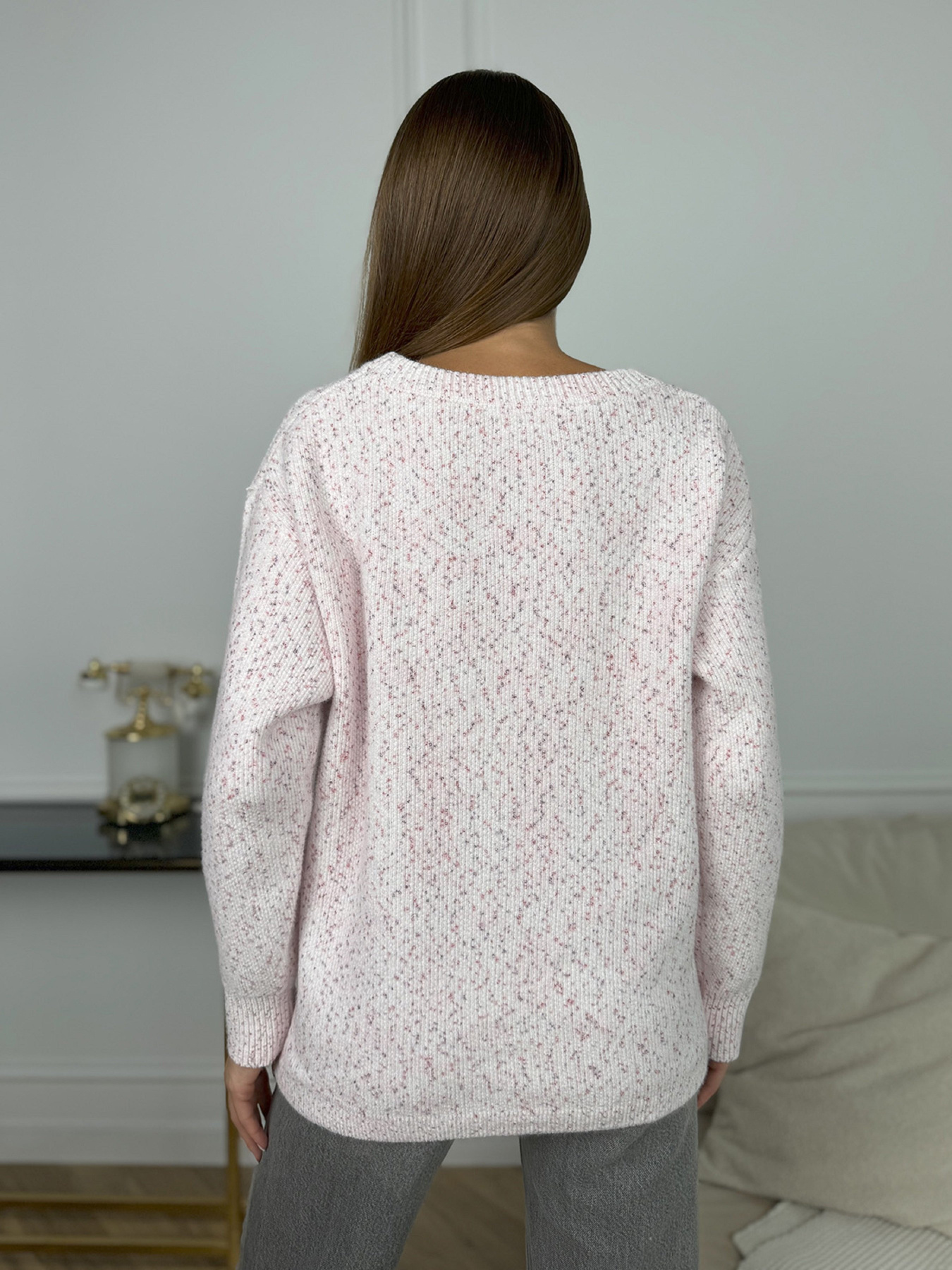 Джемпер ISSA Plus модель WN20-671_розовый Фото