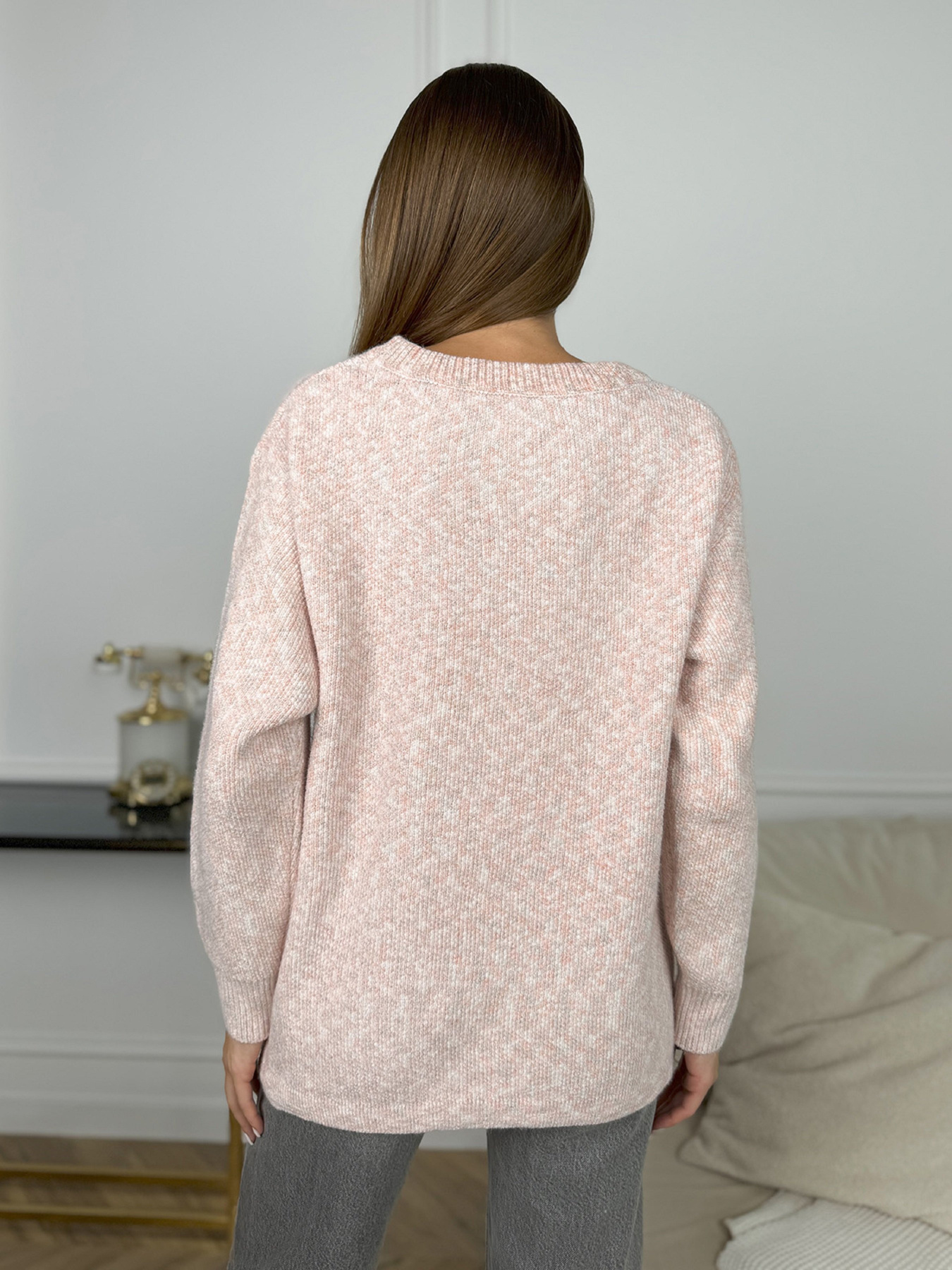 Джемпер ISSA Plus модель WN20-671_персиковый Фото