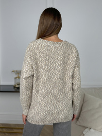 Джемпер ISSA Plus модель WN20-671_коричневый Фото