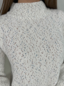 Свитер ISSA Plus модель WN20-672_молочный Фото