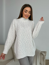 Светр ISSA Plus модель WN20-672_молочный Фото