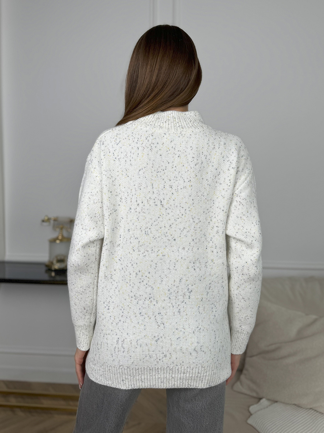 Свитер ISSA Plus модель WN20-672_белый Фото