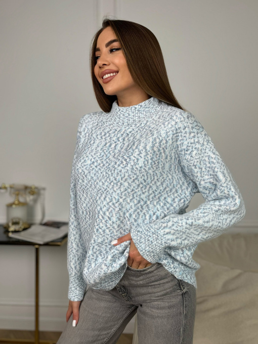 Свитер ISSA Plus модель WN20-672_голубой Фото