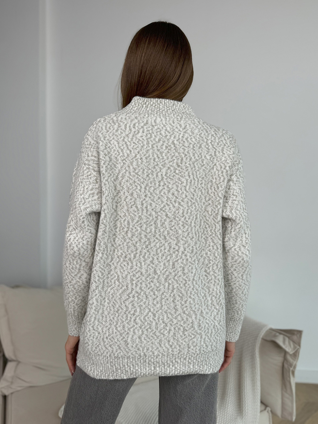 Свитер ISSA Plus модель WN20-672_серый Фото