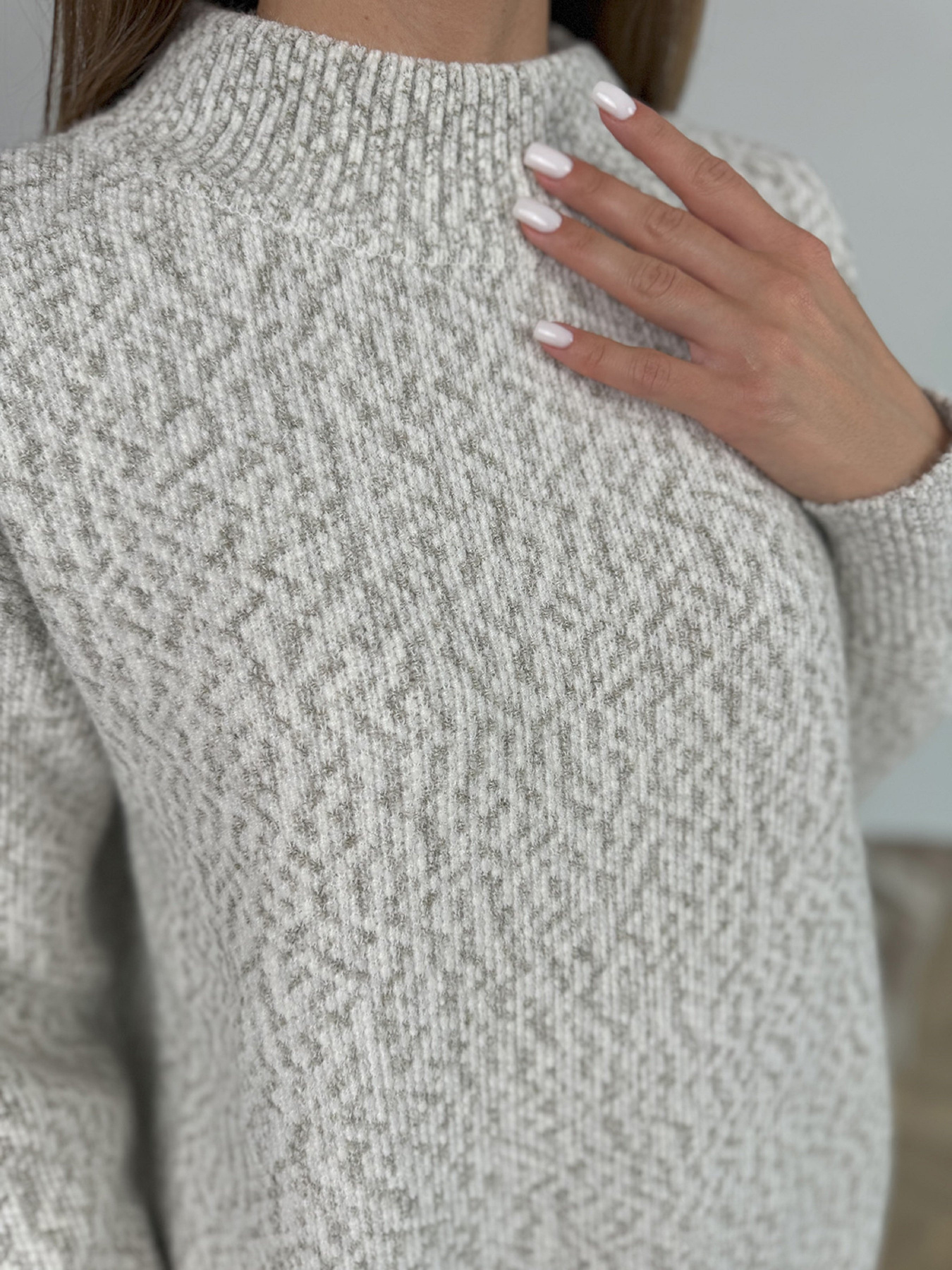 Светр ISSA Plus модель WN20-672_серый Фото