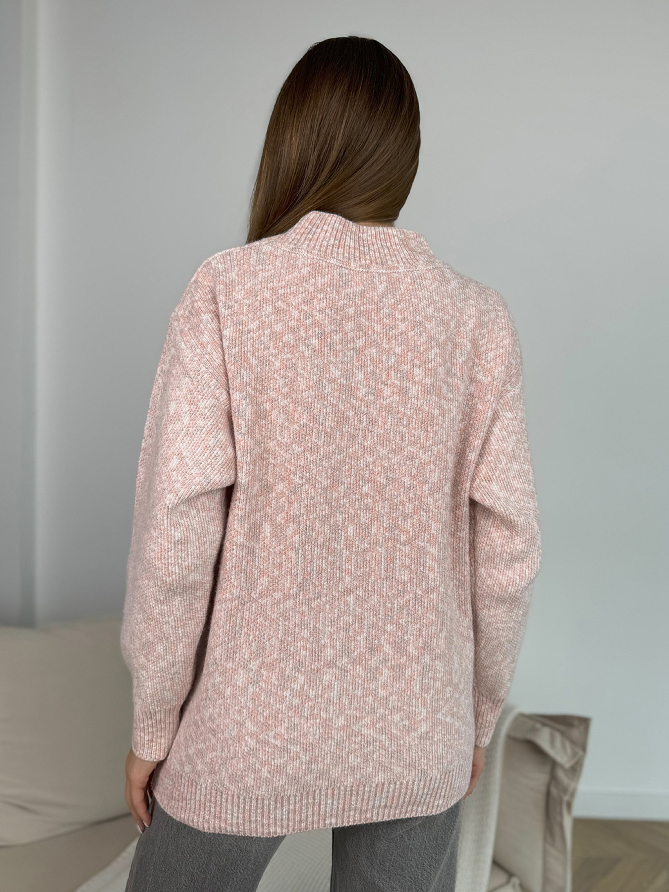 Светр ISSA Plus модель WN20-672_персиковый Фото