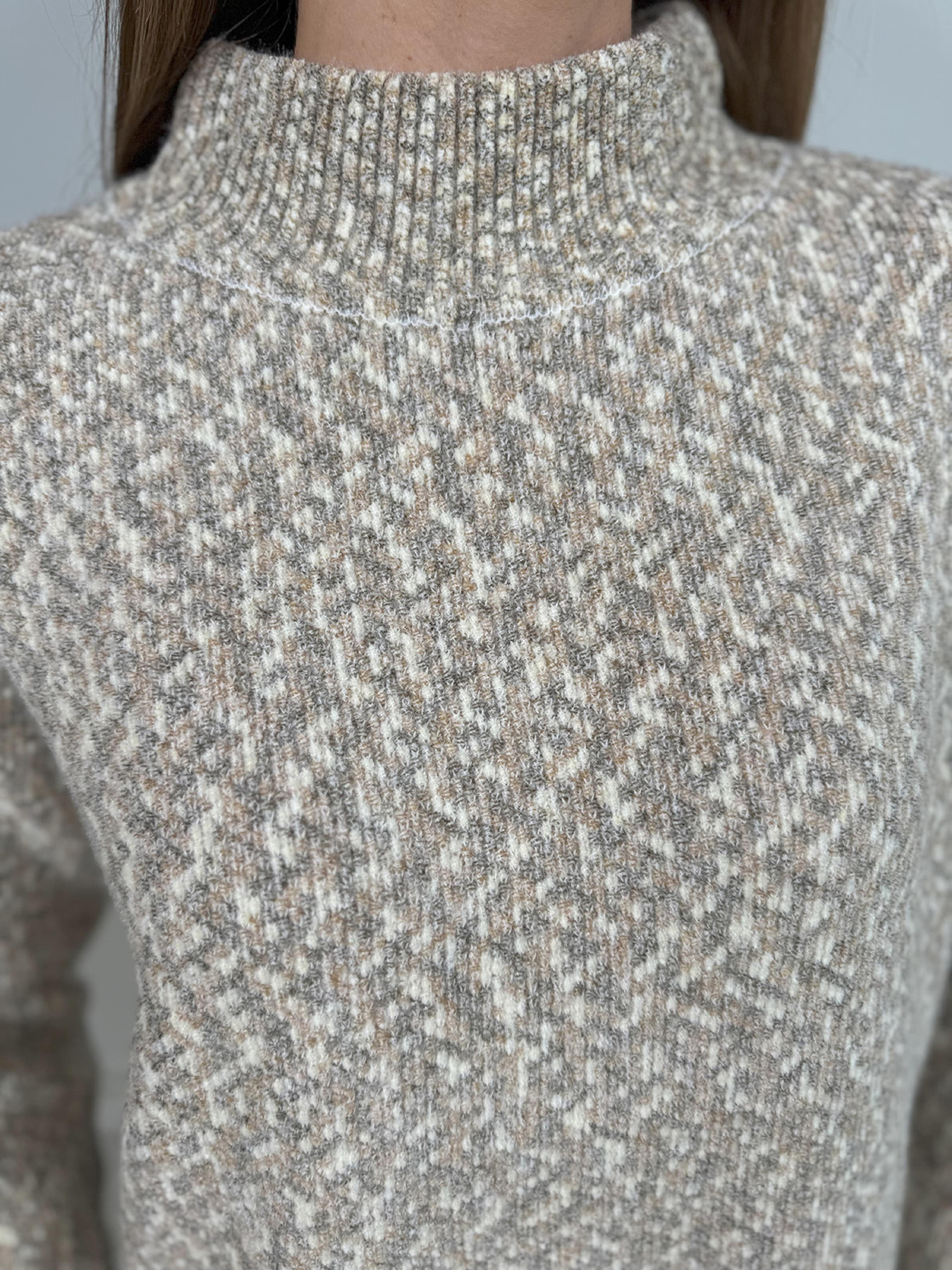 Свитер ISSA Plus модель WN20-672_коричневый Фото