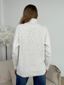 Светр ISSA Plus модель WN20-673_молочный Фото