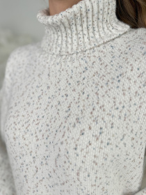 Светр ISSA Plus модель WN20-673_молочный Фото